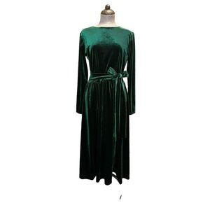 Desir Emerald Velvet Midi Dress Suze Medium
